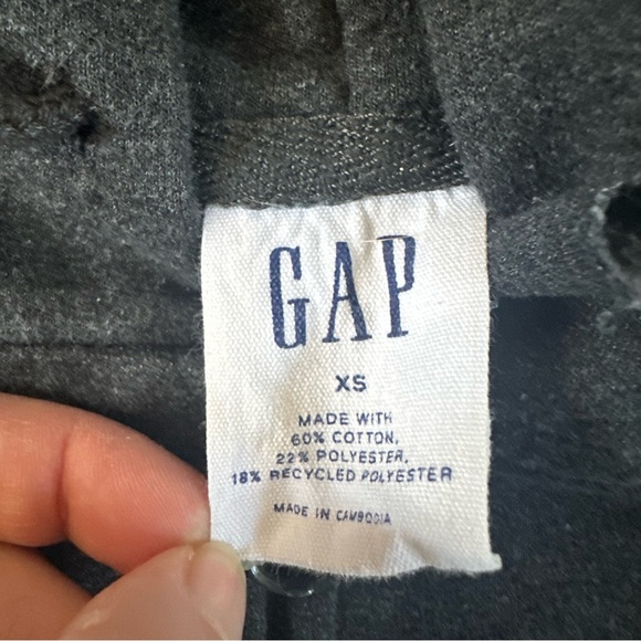 Dark grey gap zip up hoodie sweatshirt jacket size extra small - Picture 4 of 6